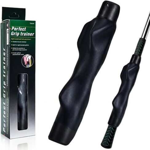 Golf Grip Trainer,Golf Club Grip Right Hand Trainer swing training for Improved Hand Positioning Improve Swing Consistency (Black) in Kuwait