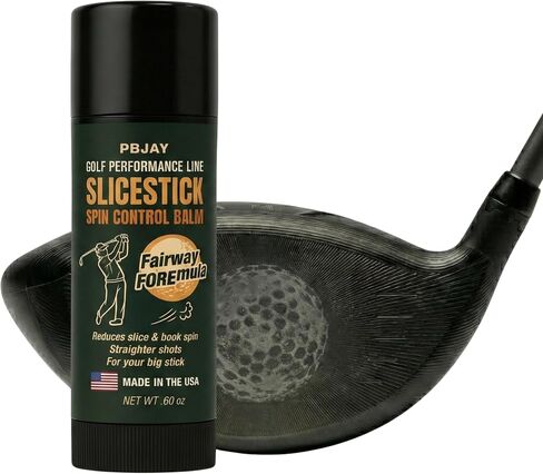 PBJay Slicestick Golf Club Balm Anti Slice and Anti Hook Formula Reduces Side Spin for Straighter Drives and Better Accuracy Clean Easy Application for Drivers Woods and Hybrids in Kuwait