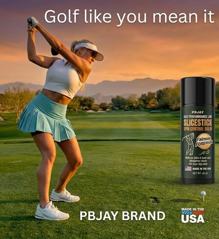 PBJay Slicestick Golf Club Balm Anti Slice and Anti Hook Formula Reduces Side Spin for Straighter Drives and Better Accuracy Clean Easy Application for Drivers Woods and Hybrids in Kuwait