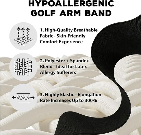 Golf Swing Trainer Aid, Adjustable Elastic Swing Correcting Arm Band, Golf Practice Accessories to Fix Chicken Wing, Golf Training Equipment Gifts for Golfers, Beginners and Players in Kuwait