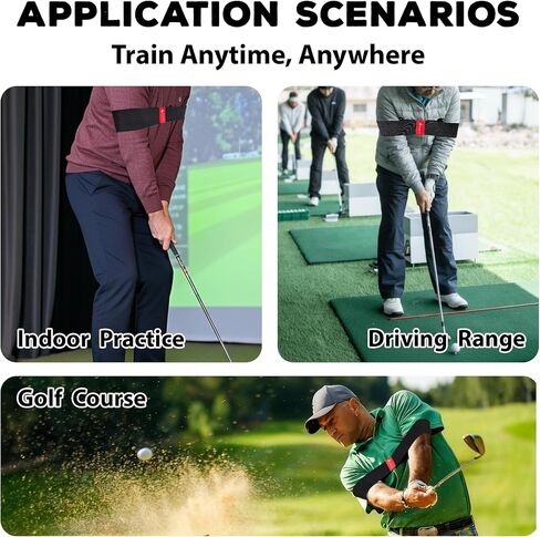 Golf Swing Trainer Aid, Adjustable Elastic Swing Correcting Arm Band, Golf Practice Accessories to Fix Chicken Wing, Golf Training Equipment Gifts for Golfers, Beginners and Players in Kuwait