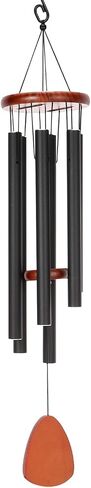 patikil دقات الرياح للخارج، 28 بوصة تذكارية-windchimes في الهواء الطلق فريدة من نوعها الخشب معدن 6 أنابيب الألومنيوم أجراس معلقة الموسيقية للحديقة الخارجية التخييم فقدان الهدايا المحببة، لهجة النحاس in Kuwait