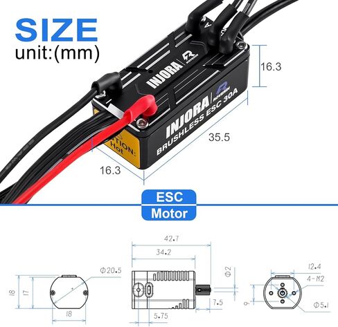Inventa Roverin مقاوم للماء ، نظام الطاقة ، مستشعر ESC & 180 محرك للترقية TRX4M ASCENT-18 (4800KV) in Kuwait