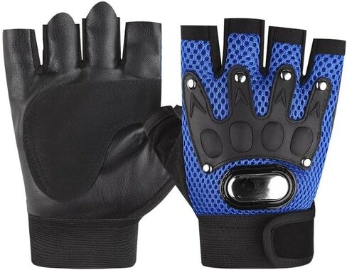 Half Finger Gloves Non-Slip Shock-Absorbing Breathable Gloves Cycling Fitness Riding Sports Exercise Work Fingerless Glove in Kuwait