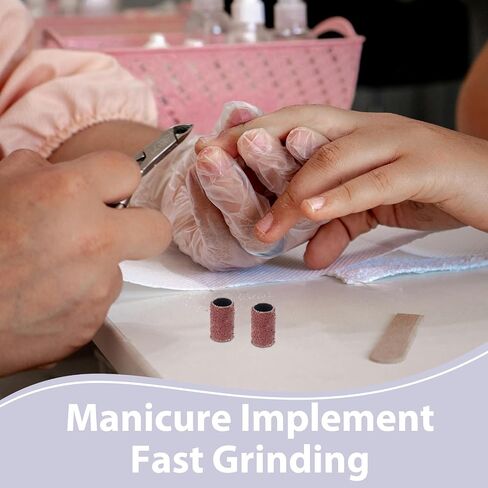100 Pcs Nail Drill Bits Sanding Bands 80 Grit Fine Sanding Band for Nails Quick Filing Manicure and Pedicure in Kuwait