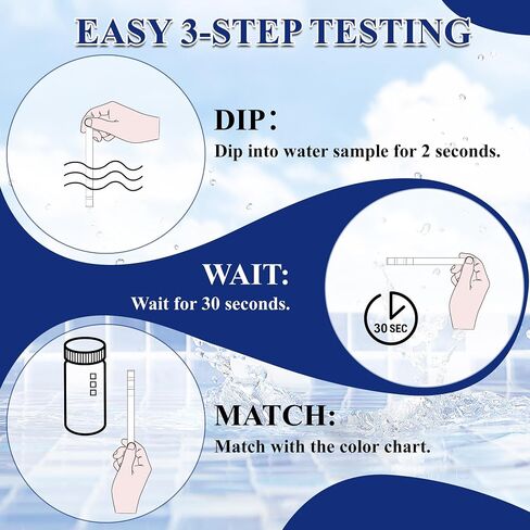 Drinking Water Test Kit 21 in 1, 150CT Water Testing Strips for Home Tap, Well, Pool, Hot Tub, Water Tester for Hardness, pH, Iron, Copper, Chlorine, Nitrite, Lead, Alkalinity, Flouride, & More in Kuwait