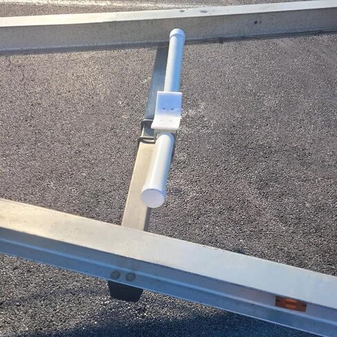 FreeAgain Boat Trailer V-Guide Kit - 2-Layer Hot-Dip Galvanized Center Support with HDPE Plate, Compatible with 3" x 3" Front Cross Member, Includes Bracket & U-Bolts for Marine Saltwater Use in Kuwait