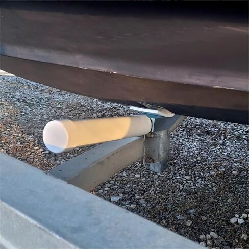 FreeAgain Boat Trailer V-Guide Kit - 2-Layer Hot-Dip Galvanized Center Support with HDPE Plate, Compatible with 3" x 3" Front Cross Member, Includes Bracket & U-Bolts for Marine Saltwater Use in Kuwait