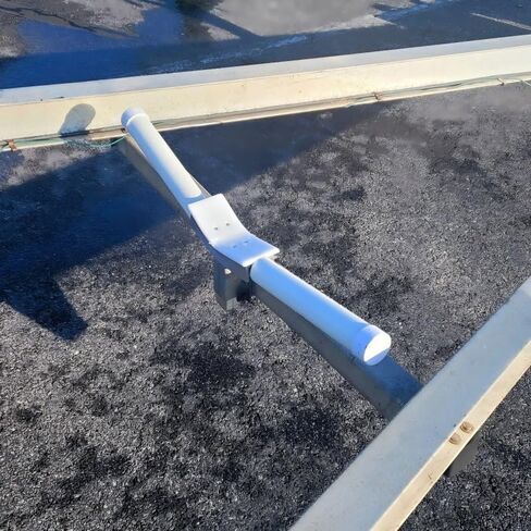 FreeAgain Boat Trailer V-Guide Kit - 2-Layer Hot-Dip Galvanized Center Support with HDPE Plate, Compatible with 3" x 3" Front Cross Member, Includes Bracket & U-Bolts for Marine Saltwater Use in Kuwait