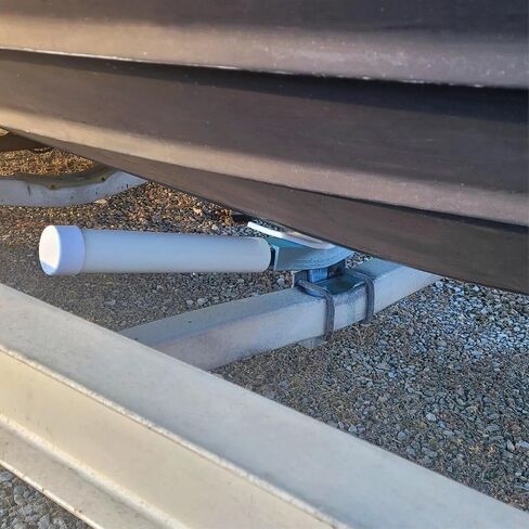 FreeAgain Boat Trailer V-Guide Kit - 2-Layer Hot-Dip Galvanized Center Support with HDPE Plate, Compatible with 3" x 3" Front Cross Member, Includes Bracket & U-Bolts for Marine Saltwater Use in Kuwait
