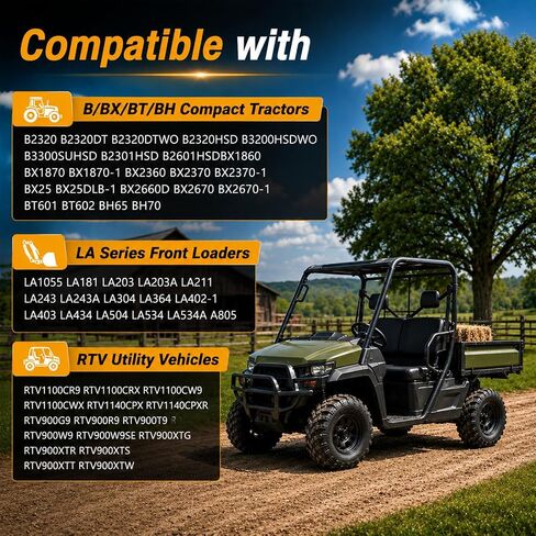 مجموعة قارنة التوصيل السريع الهيدروليكية 1/4 بوصة NPT متوافقة مع Kubota B، BX، LA، RTV سلسلة قارنة التوصيل السريع الهيدروليكية للذكور والإناث استبدال #: 7J612-66323 K2581-66220 in Kuwait