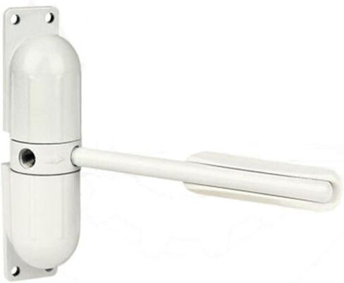 Door Closer, Zinc Alloy Adjustable Surface Mounted Automatic Fire Rated Door Stopper Hardware White Spring Closing Opener 2PCS in Kuwait