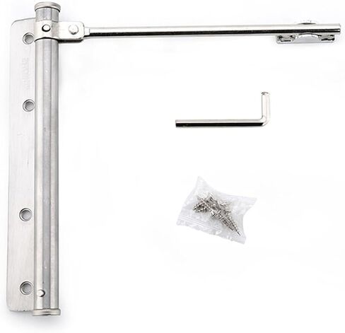 Door Closer, Stainless Steel Automatic Door Spring Silver Tone Strength for Home Office Fire Rated Gate 40KG Adjustable Opener in Kuwait