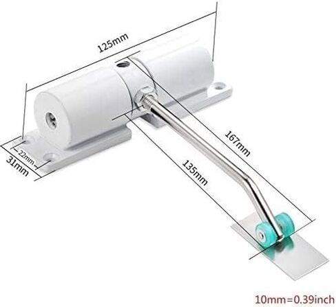 Door Closer, Automatic Silent Closing Hydraulic Invisible Household Simple Small Door Closers Buffer Spring in Kuwait