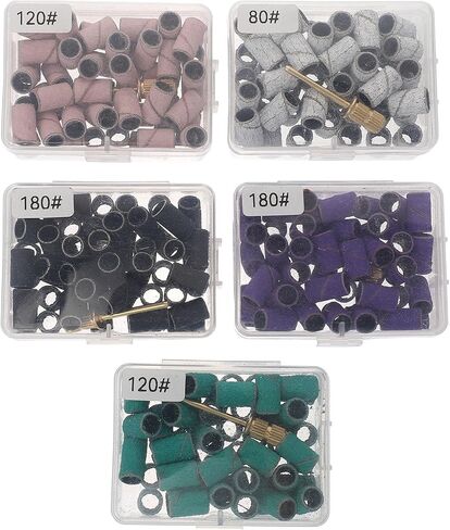 750pcs Manicure Grinding Rings Nail Grinding Accessories with Abrasive Paper for Removing Nail Polish in Kuwait