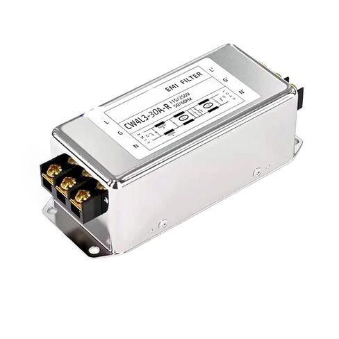 Single-Phase AC Power Filter Three-Stage EMI Filter 220V Terminal/Rail CW4L3-3A/6A/10A/20A/30A-R Anti-Interference CW4L3-20A-R(10A,Terminal Type) in Kuwait