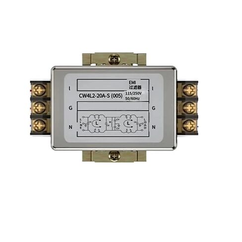 مرشح طاقة أحادي الطور 220 فولت AC EMI CW4L2-40A-S (005) كتلة طرفية للسكك الحديدية ثنائية الاتجاه in Kuwait