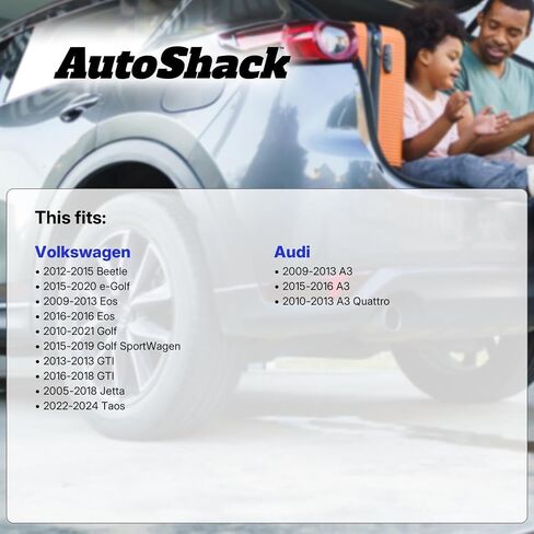 AutoShack Black Hat Drilled and Slotted Brake Rotors Front and Rear Brake Rotor Replacement Kit for Audi A3 Quattro VW Eos Beetle Taos e-Golf SportWagen Jetta 2010-2021 Golf 2016-2018 GTI BRKPK363 in Saudi Arabia
