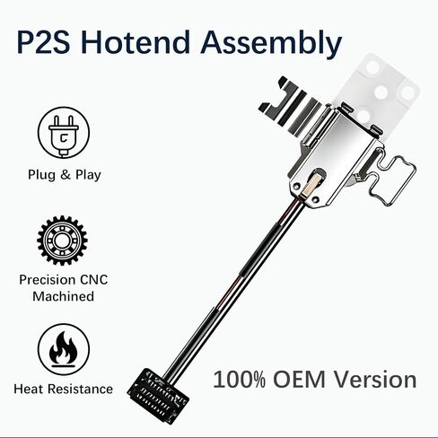 طقم تجميع التسخين P2S Hotend الأصلي لطابعات Bambu Lab P2S ثلاثية الأبعاد، مكون التسخين P2S Hotend سريع التغيير مع خرطوشة السخان والثرمستور، مشبك القاعدة ملحقات الطابعة ثلاثية الأبعاد P2S in Kuwait