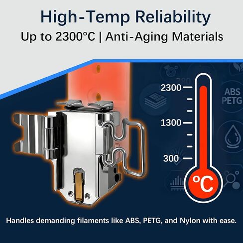طقم تجميع التسخين P2S Hotend الأصلي لطابعات Bambu Lab P2S ثلاثية الأبعاد، مكون التسخين P2S Hotend سريع التغيير مع خرطوشة السخان والثرمستور، مشبك القاعدة ملحقات الطابعة ثلاثية الأبعاد P2S in Kuwait