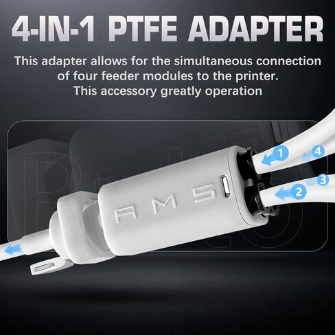 2 حزم A1/A1Mini AMS Lite Filament Hub، مكونات خمسة اتجاهات، محول PTFE 4 في 1 متوافق مع طابعات Bambu Lab A1/A1 Mini ثلاثية الأبعاد، تبديل خيوط تلقائي متعدد الألوان، بثق منخفض الاحتكاك in Kuwait