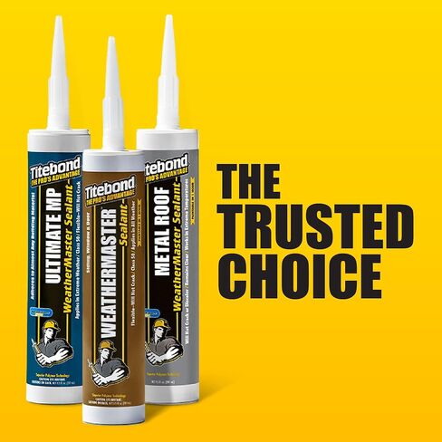 Titebond WeatherMaster Metal Roof Sealant, Black 9.5 Oz. (12 Pack) – Premium Polymer Caulk for Aluminum, Copper, Galvanized Steel & Coated Metals, UV-Resistant – 61121 in Saudi Arabia