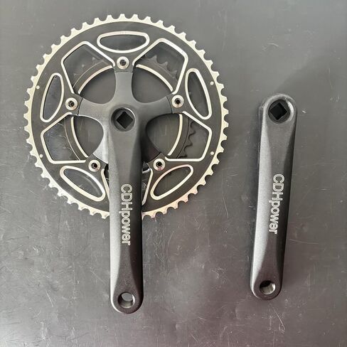 JZSPORTS Bike Crankset 50T/34T 53T/39T Chainring, Bicycle Bottom Crankset, Bicycle Crankset | Square Taper, 170mm Length Crank Arm, for Mountain Road Bike Fixed Gear Bicycle in Kuwait