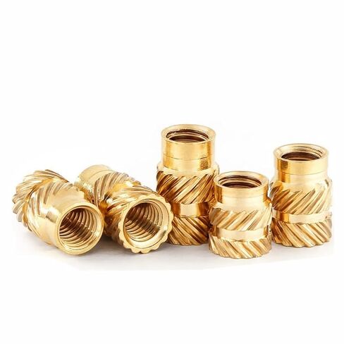 M4 Threaded Inserts,50Pcs M4*5 * 5mm C3640 Brass Heat Set Insert,Metric Knurled Nuts,Standard Female Thread Hardware Nuts for Plastic and 3D Printing Components in Kuwait