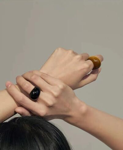Natural Jade Chunky Ring Good Luck Jewelry Natural White Jade Ring in Saudi Arabia