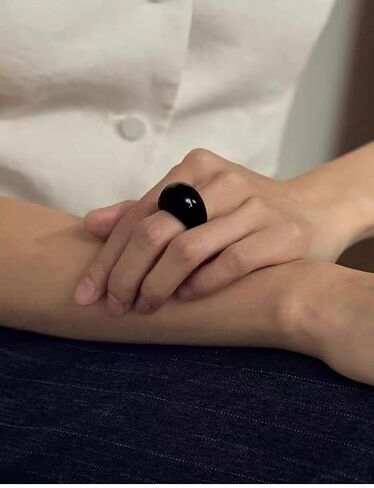 Natural Jade Chunky Ring Good Luck Jewelry Natural White Jade Ring in Saudi Arabia