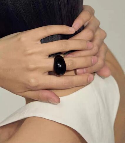 Natural Jade Chunky Ring Good Luck Jewelry Natural White Jade Ring in Saudi Arabia