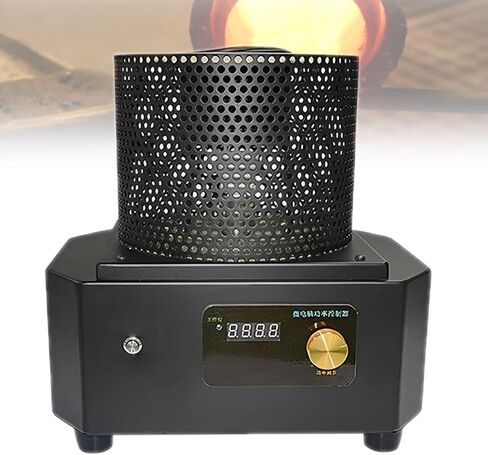 Portable Gold Melting Furnace, 1kg/2kg/3kg Commercial Medium Frequency Melting Machine, 1600℃ High Temperature Induction Heating Furnace for Gold, Silver, Aluminum (1kg) in Kuwait