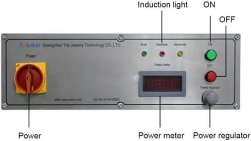 5000W Medium Frequency Gold Melting Furnace, 1KG Small Gold Melting Machine, Maximum Temperature 2100°C, for Gold, Silver, Copper, Aluminum, Platinum in Kuwait