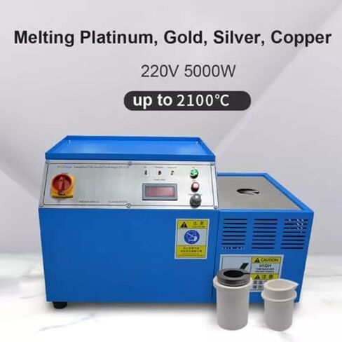 5000W Medium Frequency Gold Melting Furnace, 1KG Small Gold Melting Machine, Maximum Temperature 2100°C, for Gold, Silver, Copper, Aluminum, Platinum in Kuwait