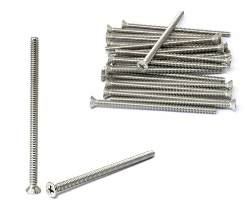 Iexcell 100 قطعة #10-24 × 3/8 بوصة من الفولاذ المقاوم للصدأ 304 فيليبس درايف مسامير غاطسة برأس مسطح in Kuwait