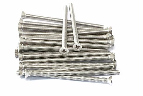Iexcell 100 قطعة #10-24 × 3/8 بوصة من الفولاذ المقاوم للصدأ 304 فيليبس درايف مسامير غاطسة برأس مسطح in Kuwait
