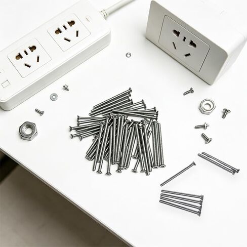 50Pcs Extra Long Outlet Screws, 6-32 x 2 Inch Stainless Steel Phillips Flat Head Machine Screws for Electrical Wall Plate, Switch, Receptacle Mounting in Kuwait