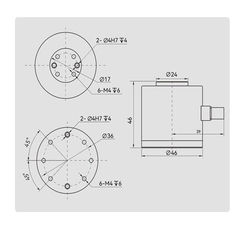 Three-Dimensional Force Sensor SBT308 Multi-Dimensional Force Measurement Pressure Equipment(SBT308(X=Y=Z=50kg)) in Kuwait