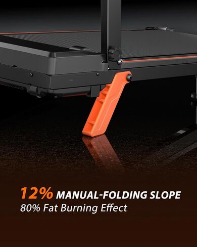 Walking Pad Treadmills for Home - Foldable Treadmill with Handle Bar, 4 Levels Height, 12% Incline, Stand Desk in Kuwait