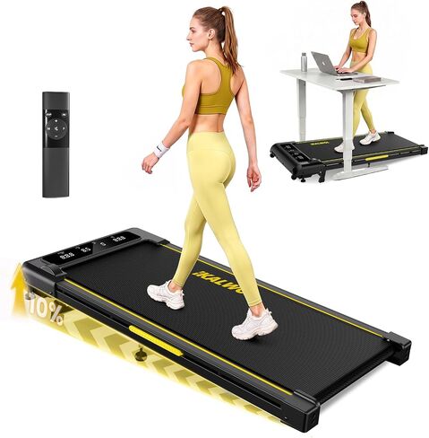 Walking Pad Treadmill with 10% Incline，Walking Pad Under Desk Up to 6.2MPH，4-in-1 Treadmills for Home with Full Screen LED Display，2.75HP Brushless Drive, 12 HIIT Programs,350 LBS Weight Capacity in Kuwait