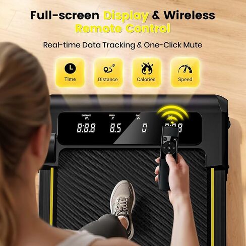 Walking Pad Treadmill with 10% Incline，Walking Pad Under Desk Up to 6.2MPH，4-in-1 Treadmills for Home with Full Screen LED Display，2.75HP Brushless Drive, 12 HIIT Programs,350 LBS Weight Capacity in Kuwait