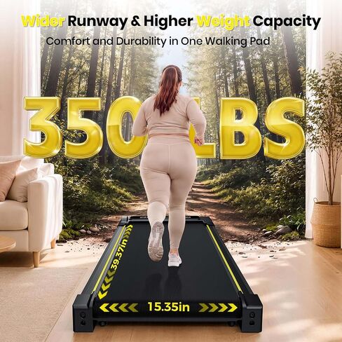 Walking Pad Treadmill with 10% Incline，Walking Pad Under Desk Up to 6.2MPH，4-in-1 Treadmills for Home with Full Screen LED Display，2.75HP Brushless Drive, 12 HIIT Programs,350 LBS Weight Capacity in Kuwait