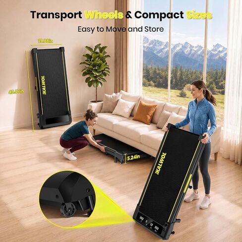 Walking Pad Treadmill with 10% Incline，Walking Pad Under Desk Up to 6.2MPH，4-in-1 Treadmills for Home with Full Screen LED Display，2.75HP Brushless Drive, 12 HIIT Programs,350 LBS Weight Capacity in Kuwait