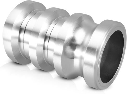 محول Cam and Groove Spool من النوع AA، Camlock ذكر 2 بوصة × 2 بوصة ذكر Camlock، بحد أقصى 250 رطل لكل بوصة مربعة، محول ألومنيوم يحل محل CAM-20-AA-AL AA2020 in Kuwait
