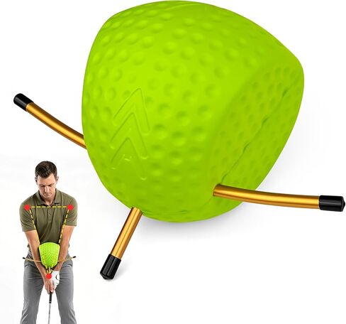 The Connector Golf Swing Trainer for Posture Arm Position Correction Green | Soft memory foam,non-slip surface,corrects chicken wing,slicing and scooping,indoor or outdoor practice,all skill levels in Kuwait