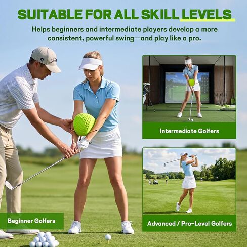 The Connector Golf Swing Trainer for Posture Arm Position Correction Green | Soft memory foam,non-slip surface,corrects chicken wing,slicing and scooping,indoor or outdoor practice,all skill levels in Kuwait