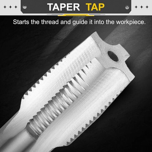 uxcell Hand Taper Tap 3/4"-16 UNF 2B Left Hand Thread Taper Style Taps Straight Flute Screw Tapping Threading Tool High Speed Steel HSS6542 in Kuwait