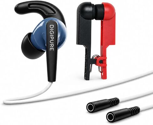 Earbud Electrode Cable and Soft Double-Sided Ear Clip Kit, Series 7000, Compatible with 2.0mm Pin Units in Kuwait