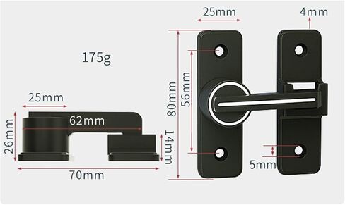 Generic Door Rotatable Heavy Duty Anti Luminous Zinc Alloy Hardware, Garage, Window, Cabinets, Home, in Kuwait