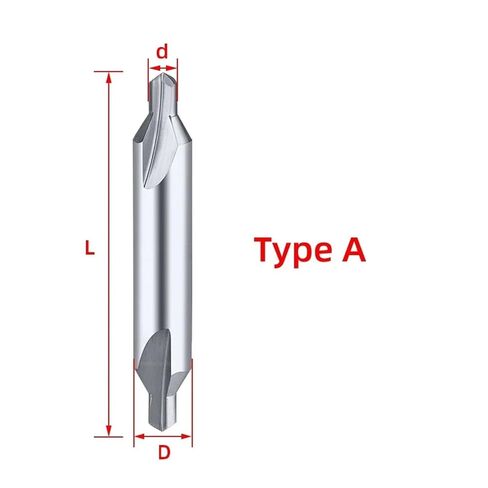 Carbide Center Drill Bit Metalworking CNC Countersink Tools Chamfering Drills 60 Degree Tungsten Steel Drilling 1Pcs(D4xD10x100L) in Kuwait